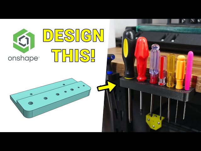 Tool holder using Onshape sketches and extrusion - 3D design for 3D printing pt2