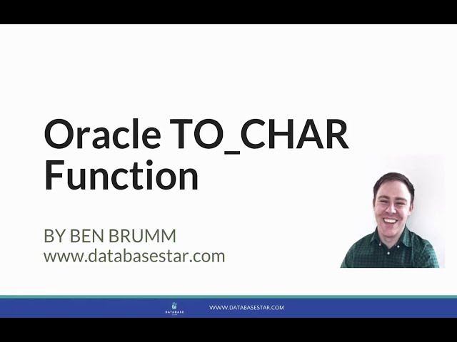 Oracle TO_CHAR Function