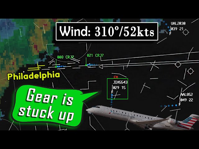 American CRJ-700 has LANDING GEAR ISSUES + Extreme Weather!