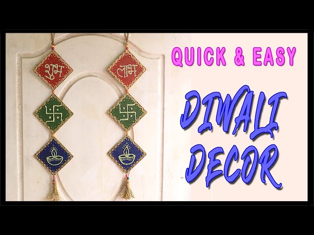 Best out of waste craft from cardboard - DIY Diwali Decoration Idea | DIY wall hanging, Diwali toran