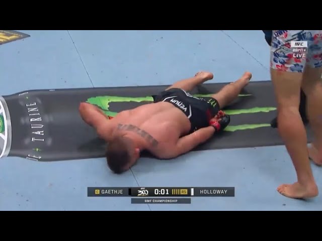 KNOCKED OUT COLD - MAX HOLLOWAY KO’S GAETHJE TO BECOME BMF CHAMP #UFC300 FIGHT HIGHLIGHTS