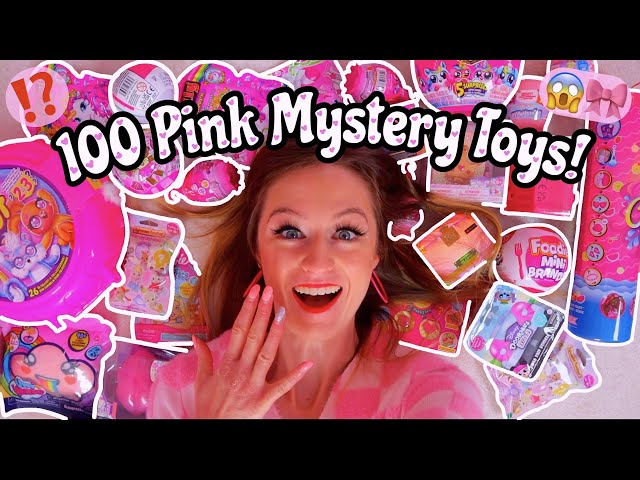 UNBOXING 100 *PINK ONLY* MYSTERY TOYS!!🥳🌸🐷💅🏻🎀 (DOORABLES, SQUISHMALLOWS, WATER BARBIE, L.O.L ETC!🫢)