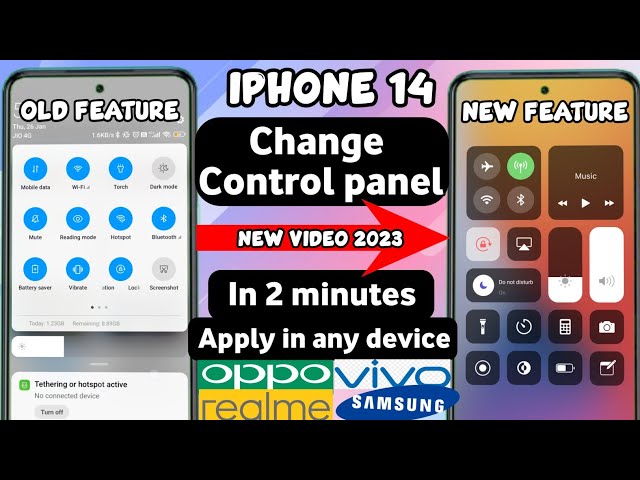 Change Control Panel Android to iPhone / Change Notification panel Android to iphone | PT
