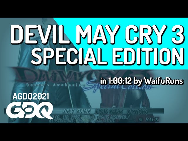 Devil May Cry 3: Special Edition by WaifuRuns in 1:00:12 - Awesome Games Done Quick 2021 Online