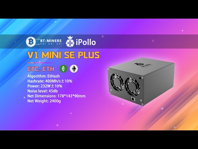 iPollo V1 Mini SE Plus 400Mh/s ETH/ETC Miner Setup