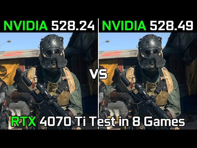 Nvidia Drivers (528.24 vs 528.49) RTX 4070 Ti Test in 8 Games 2023