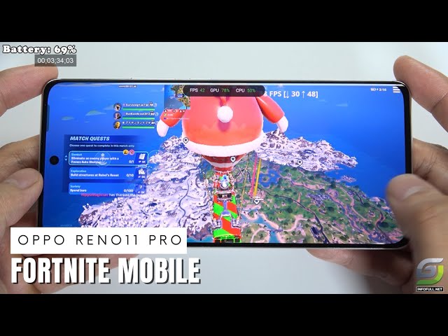 Oppo Reno11 Pro Fortnite Mobile Gameplay | Dimensity 8200 5G