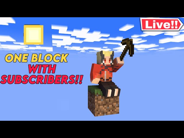 Let's Play Minecraft One Block With Subscribers 😍 | Live 🔴 |