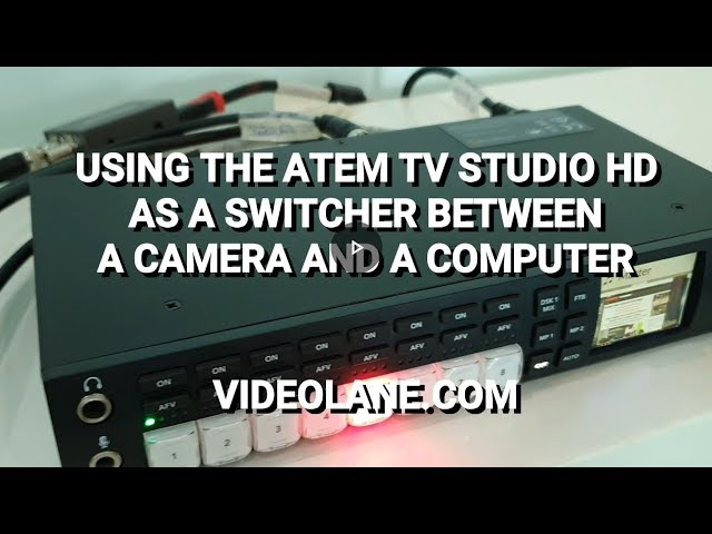 ATEM Television Studio HD Setup - Live Video Switcher between Camera and Computer