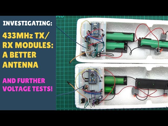 INVESTIGATING: The Range of Cheap 433MHz RF Transmitter Receiver Modules - Antenna Whip! (Part 4/5)