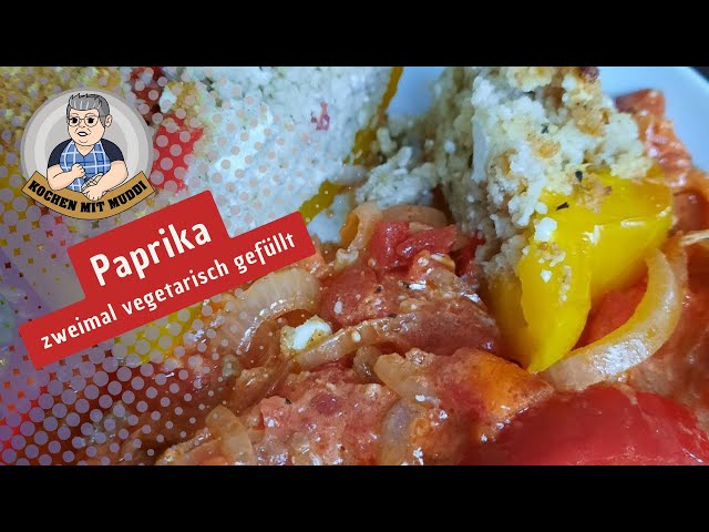Paprika vegetarisch gefüllt