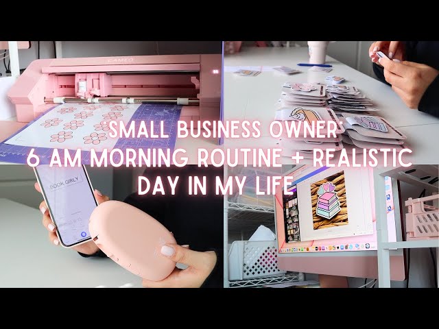 6 AM Morning Routine as a Small Business Owner |*Realistic* day in my life as a small business owner