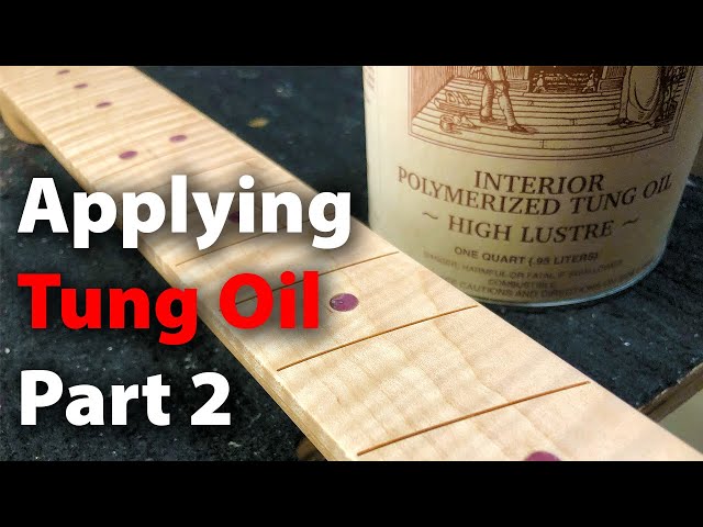 Making A Six String Multi Scale Guitar Applying A Tung Oil Finish Part 2