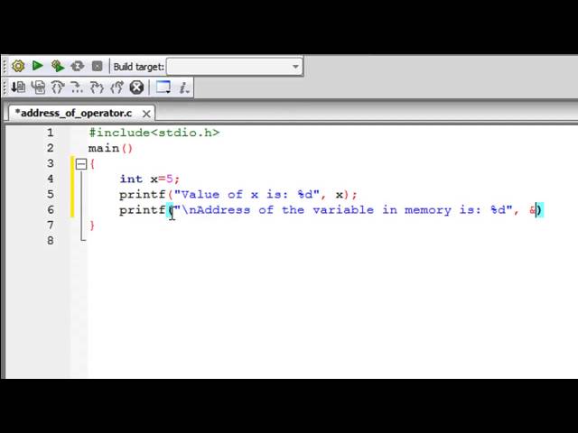 C Programming Tutorial - 32: Address of Operator