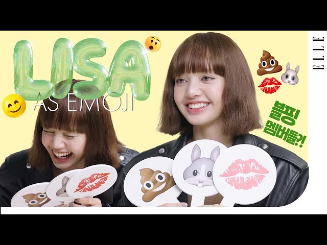 [Eng Sub] SUPER CUTE! BLACKPINK LISA's Emoji interview 🐣🐰💋💩 | ELLE KOREA