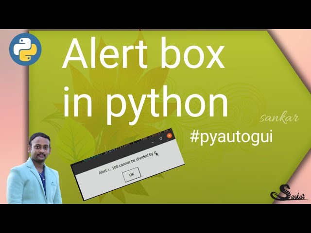 alert box in python code?