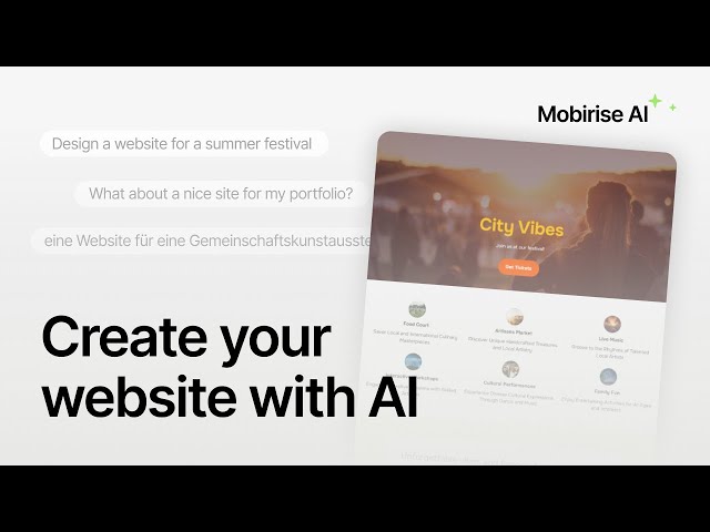 Create your website with AI – Mobirise Website Builder