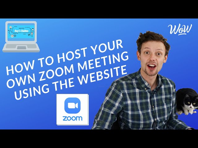 Guy's Guides for Seniors:  How to Host your own Meeting on Zoom using the website