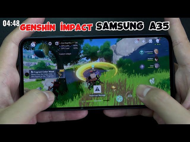 Test game Genshin Impact on Samsung Galaxy A35