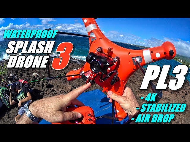 SPLASHDRONE 3 PL3 Air Drop Review - Waterproof Payload Release with Stabilization and 4K Camera 😍😍