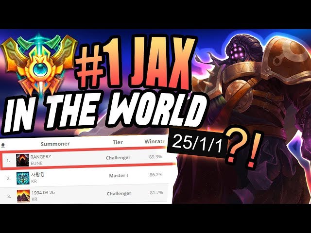 THE NUMBER ONE JAX IN THE WORLD IS AMAZING!! - Challenger Top - League of Legends