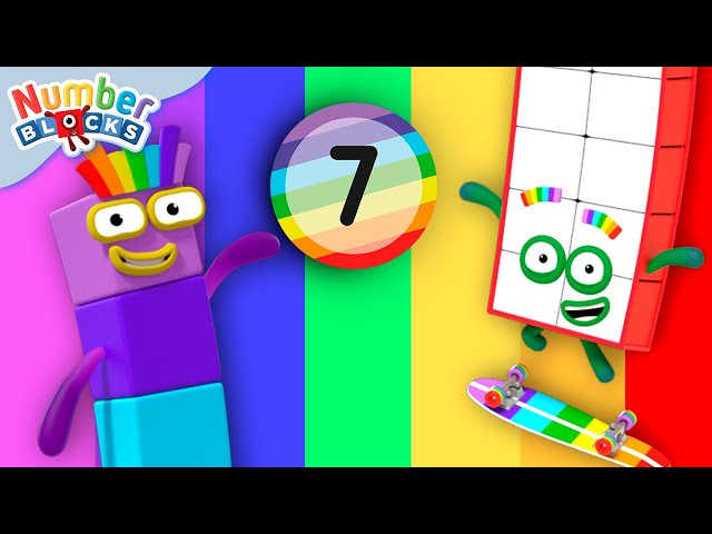 Rainbow Senens Club! 🌈 | Maths for Kids | Learn to count - 123 | Numberblock