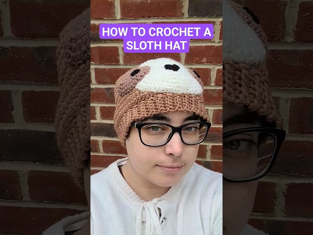 How to crochet a Sloth Hat 🦥  Cute gift idea #crochet