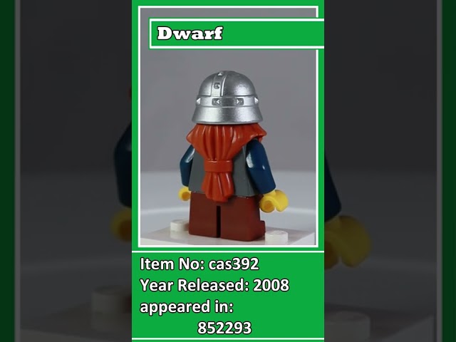 Shorts: LEGO® Minifigures Castle cas392 - Dwarf #Castle #Knight