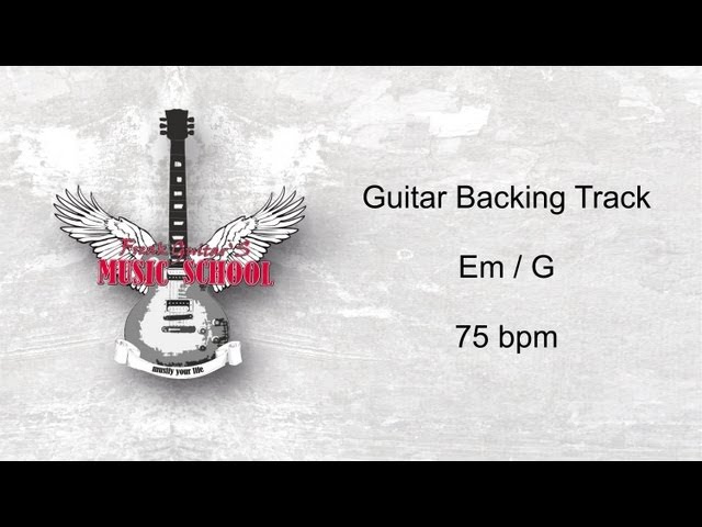Slow Guitarbackingtrack / Jam Track Em 75bpm