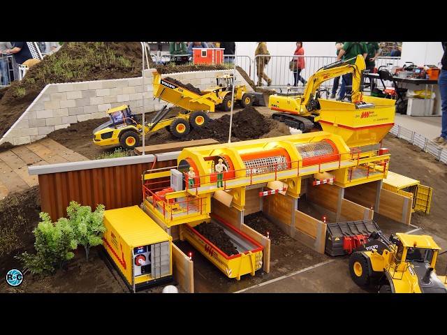 Powerful RC Trucks with trailers - Excavator working - Remote Control RC Truck Show Intermodellbau