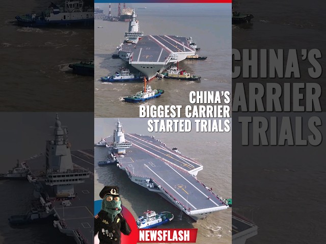 China's biggest aircraft carrier heads to sea for the first time