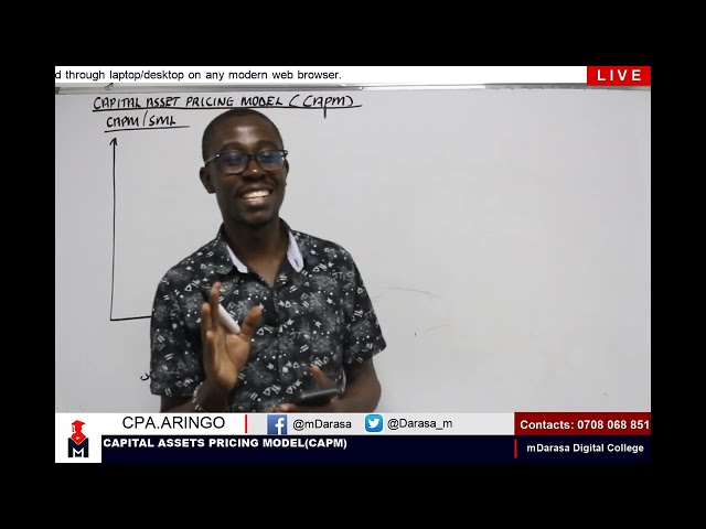 CAPITAL ASSET PRICING MODEL(CAPM) INTRO - VIDEO 1