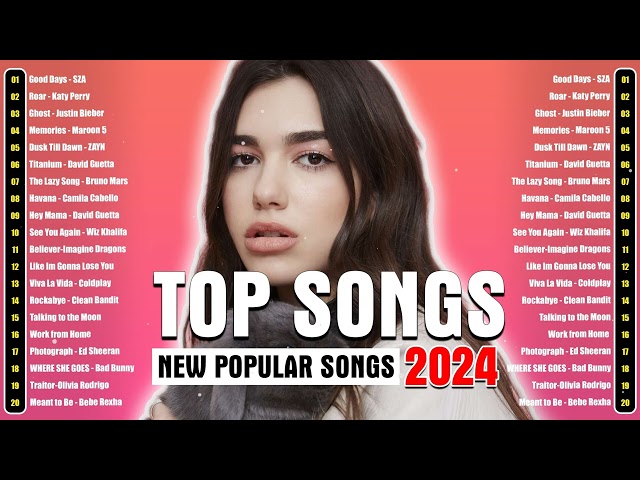 Top 50 Hit Songs 2024 -  Charlie Puth, Adele, Miley Cyrus - Best Pop Music Playlist on Spotify 2024