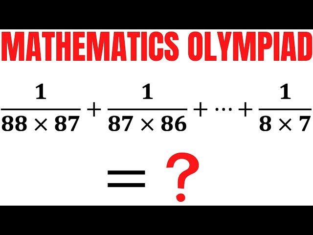 Find the SUM of the series | Calculators NOT allowed | Math Olympiad Training
