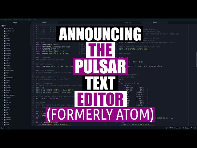 Announcing The Pulsar Text Editor (Continuing the Legacy of Atom)