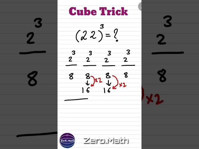 how to find cube #shorts #maths #trending #mathtricks #cube