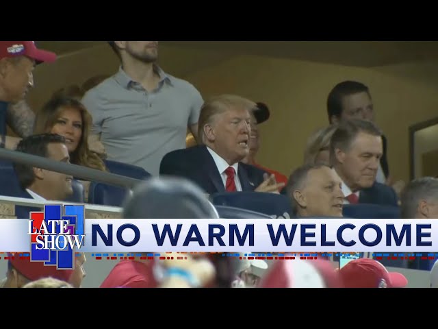 Crowd Chants "Lock Him Up" At Trump During World Series Game 5