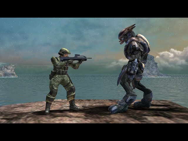 Halo 2 Marines VS. Halo Reach Elite Heretics