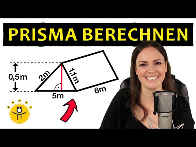 PRISMA Volumen und Oberfläche berechnen – Dreiecksprisma