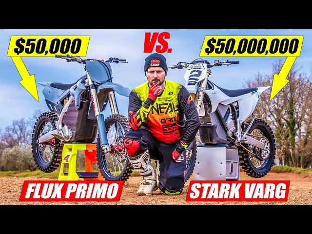 $50,000 Dirt Bike vs $50,000,000 Dirt Bike! | Electric Motocross Shootout