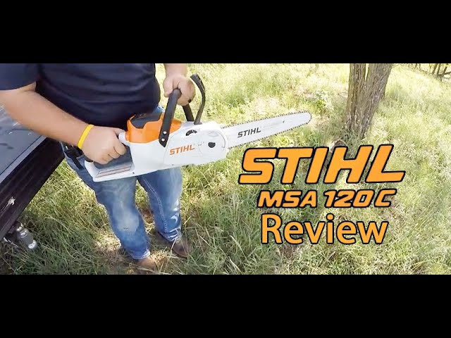 Stihl MSA 120 C Chainsaw Review | Lithium Battery Powered Tool Free Chainsaw Features