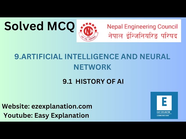 NEC HISTORY OF AI || NEC