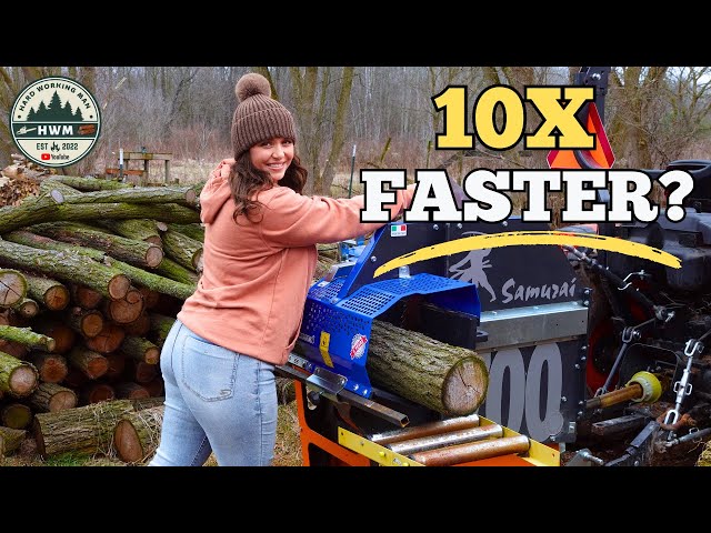Fast Firewood Cutting & Splitting! From Logs to Splits Fast & Easy!