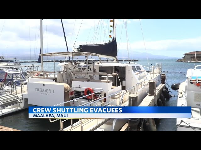 Maui boat owners volunteer to transport evacuees from Lahaina to Maalaea