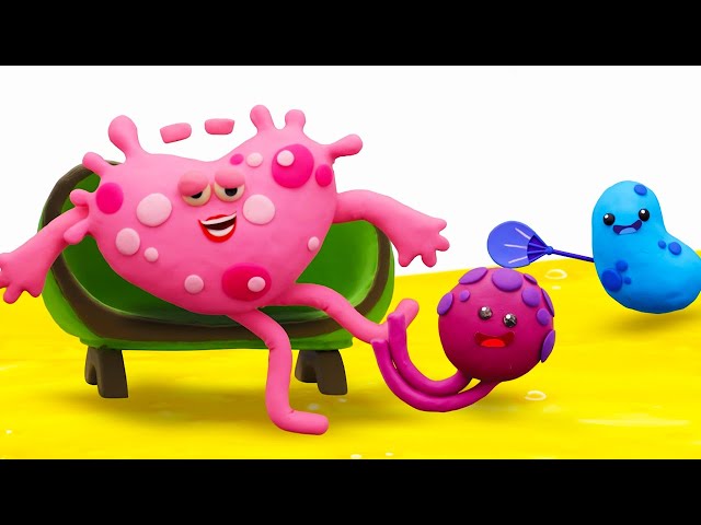 Good Bacteria vs Bad Bacteria | Healthy Habits | The Play-Doh Show ⭐️