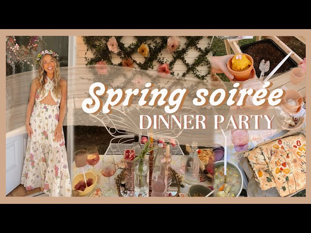 HOST WITH ME | Spring themed dinner party in the garden! 🌸