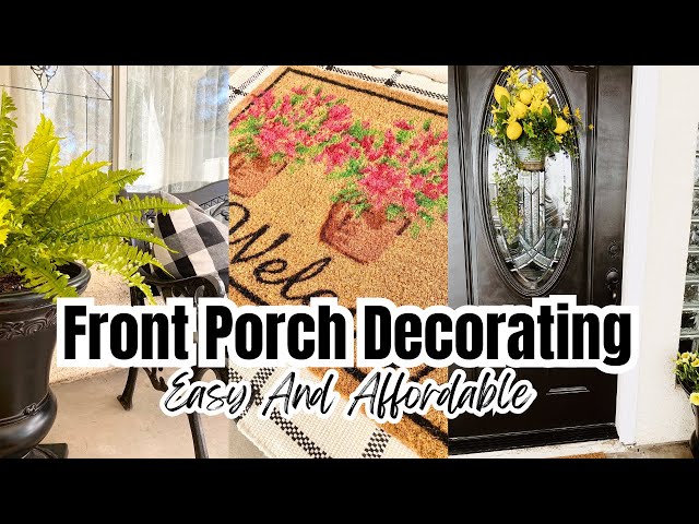 🌻 FRONT PORCH DECORATING IDEAS ~ EASY + BUDGET FRIENDLY ~ SPRING & SUMMER FRONT PORCH ~ Monica Rose