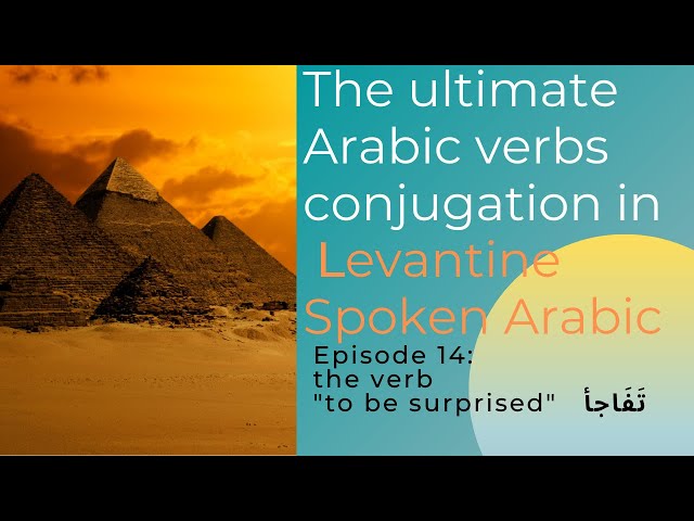 Full Arabic tense conjugation of the verb to be surprised in Levantine Arabic |No 14 تفاجأ #Levant