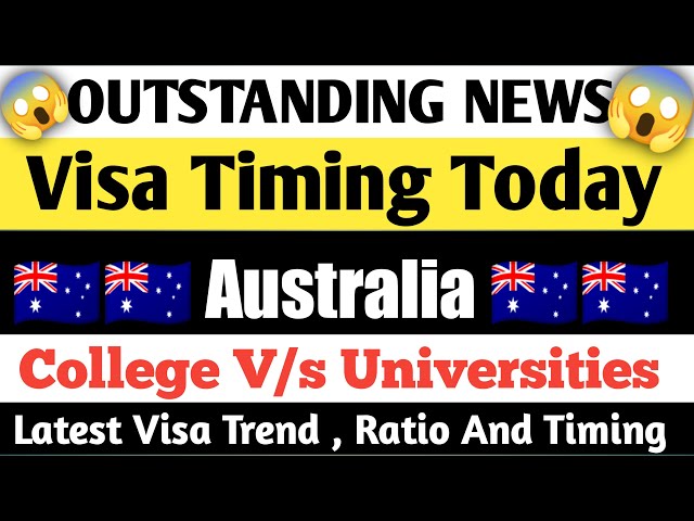 Outstanding News 🔥|| Australia 🇦🇺 Study Visa || November intake || Visa Trend || College V/s Uni