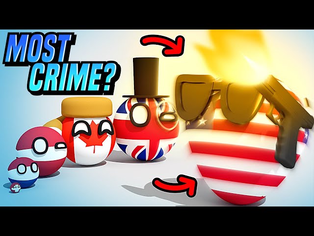 COUNTRIES SCALED BY CRIME RATE | Countryballs Animation